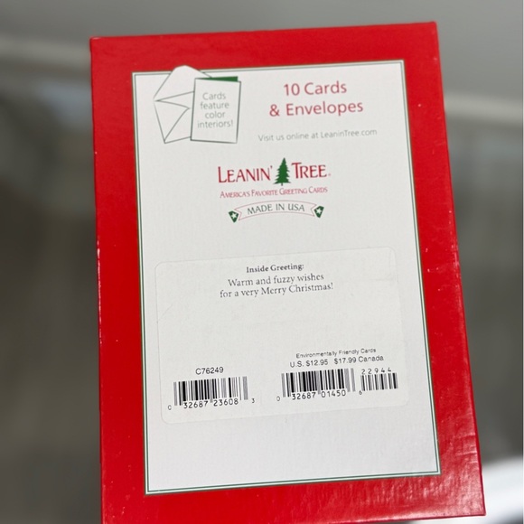 Leanin Tree Dogs in Truck Christmas Holiday Cards (10 cards with envelopes) - Picture 2 of 2